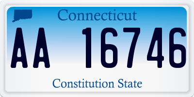 CT license plate AA16746