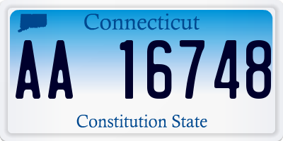 CT license plate AA16748