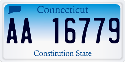 CT license plate AA16779