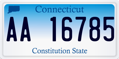 CT license plate AA16785