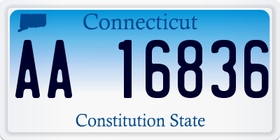 CT license plate AA16836
