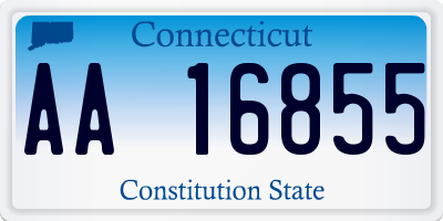 CT license plate AA16855