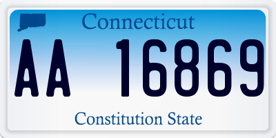 CT license plate AA16869