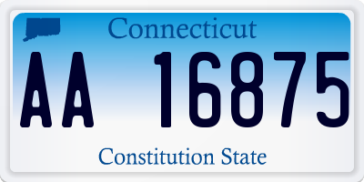 CT license plate AA16875