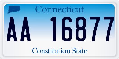 CT license plate AA16877