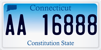 CT license plate AA16888
