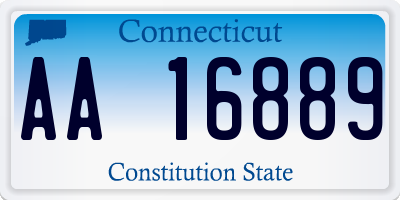 CT license plate AA16889