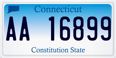 CT license plate AA16899