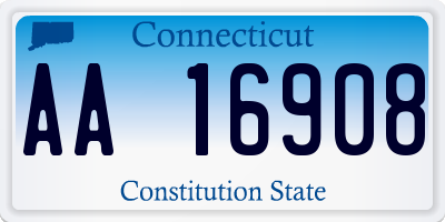 CT license plate AA16908