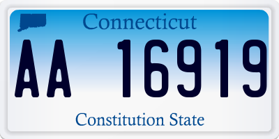 CT license plate AA16919