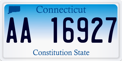 CT license plate AA16927