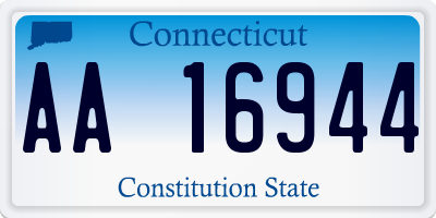 CT license plate AA16944