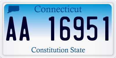 CT license plate AA16951