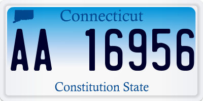 CT license plate AA16956