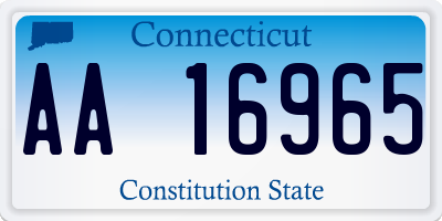 CT license plate AA16965