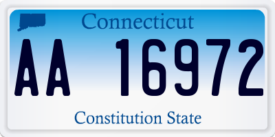 CT license plate AA16972