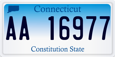 CT license plate AA16977