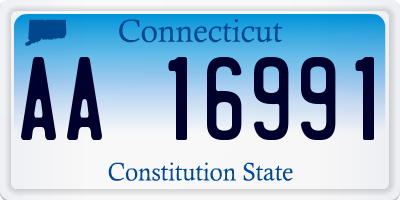 CT license plate AA16991