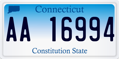 CT license plate AA16994