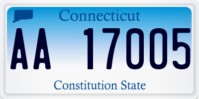 CT license plate AA17005