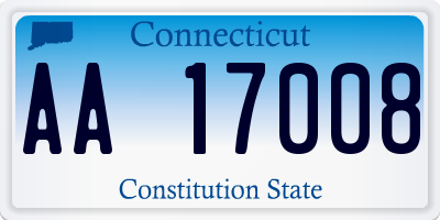 CT license plate AA17008