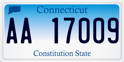 CT license plate AA17009