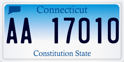 CT license plate AA17010