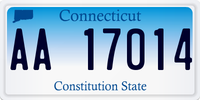 CT license plate AA17014