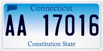 CT license plate AA17016
