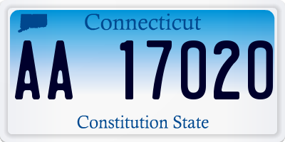 CT license plate AA17020