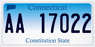 CT license plate AA17022