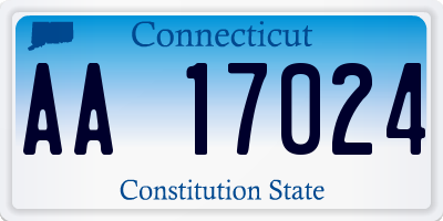 CT license plate AA17024