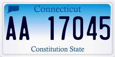 CT license plate AA17045