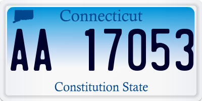 CT license plate AA17053