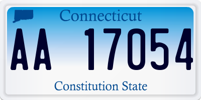 CT license plate AA17054