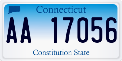 CT license plate AA17056