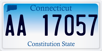 CT license plate AA17057