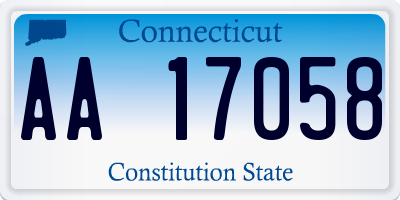 CT license plate AA17058