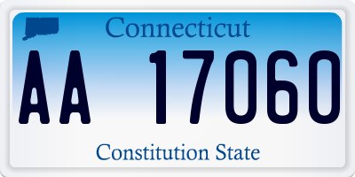 CT license plate AA17060