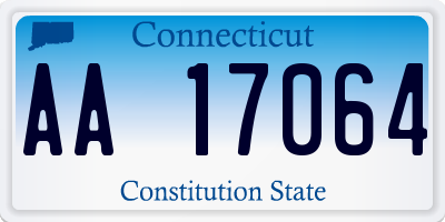 CT license plate AA17064