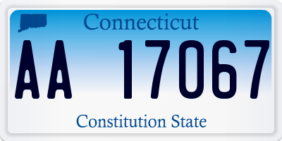 CT license plate AA17067