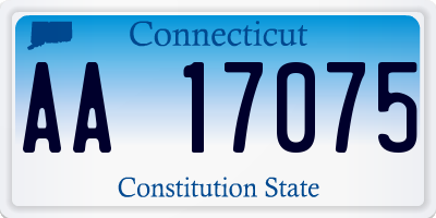 CT license plate AA17075