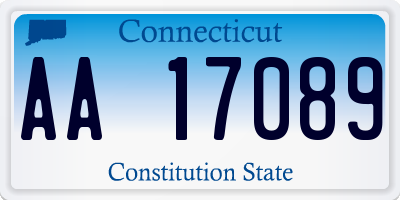 CT license plate AA17089