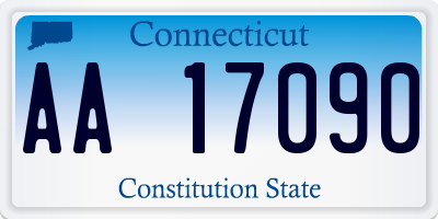 CT license plate AA17090