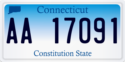 CT license plate AA17091