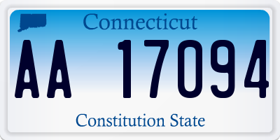 CT license plate AA17094