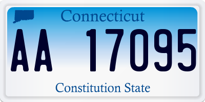 CT license plate AA17095