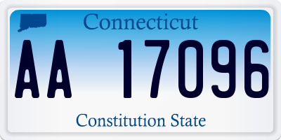 CT license plate AA17096