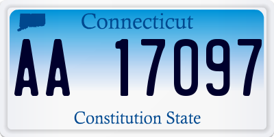 CT license plate AA17097