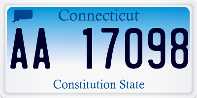 CT license plate AA17098